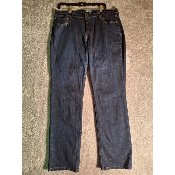 Levis Denim - Levis 505 Straight Leg Denim Jeans Dark Wash Classic Style Women's 16M Casual